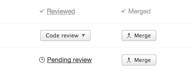 Code review statuses
