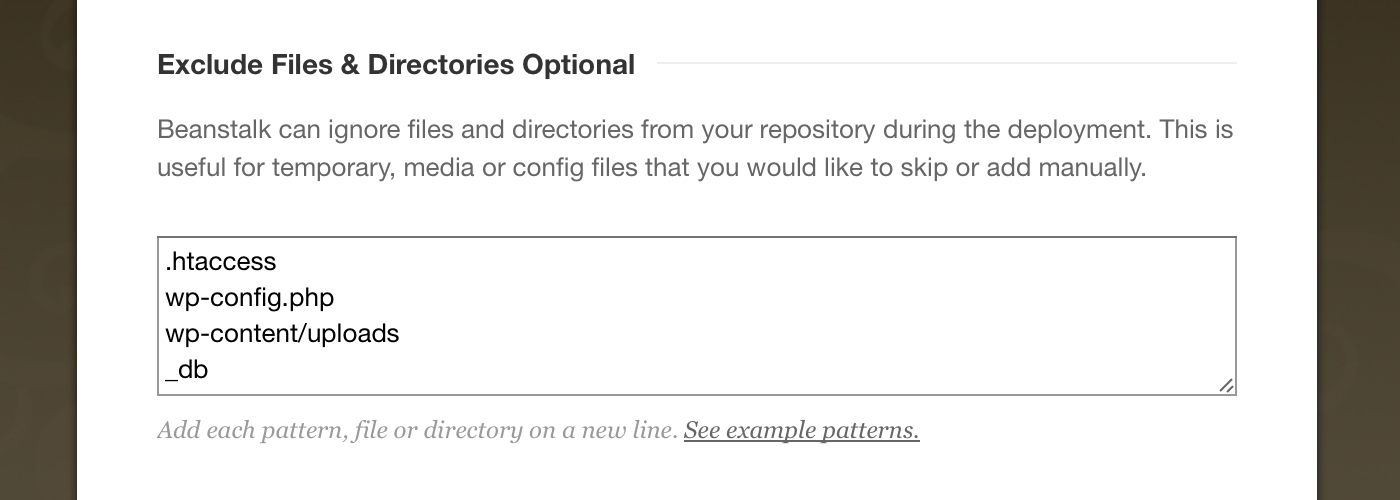 Exclude Files & Directories