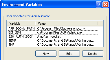 install git windows set enviroment variables