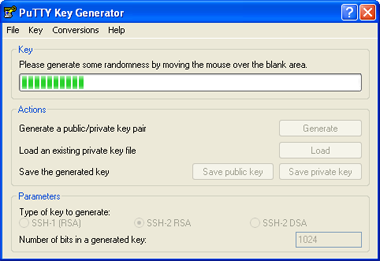 Generate public key and private key using rsa code